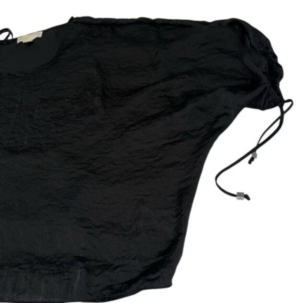 Michael Kors Black Oversized Batwing Top W/ Drawstring Sleeves M - Picture 8 of 10